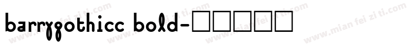 barrygothicc bold字体转换